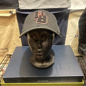 Psycho Bunny Black Hat with Red Logo